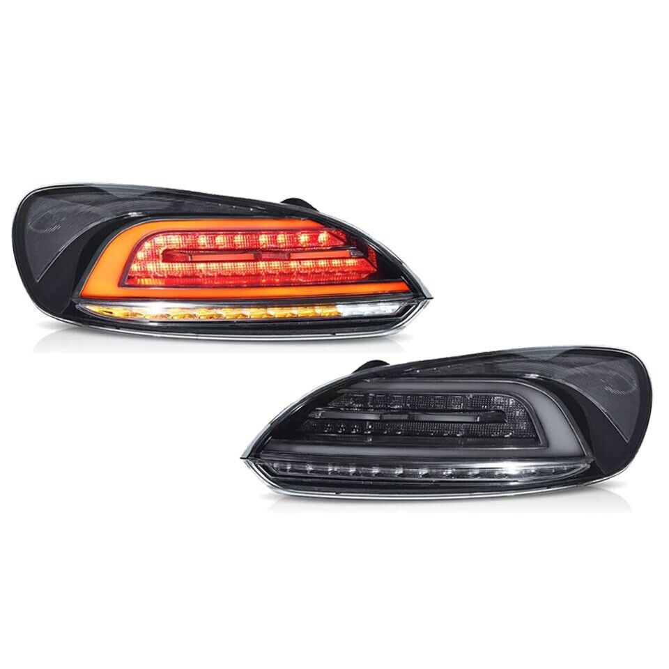 PAIR SEQUENTIAL SMOKED LED REAR TAIL LIGHTS LIGHT LAMP FOR VW SCIROCCO MK3 2009+
