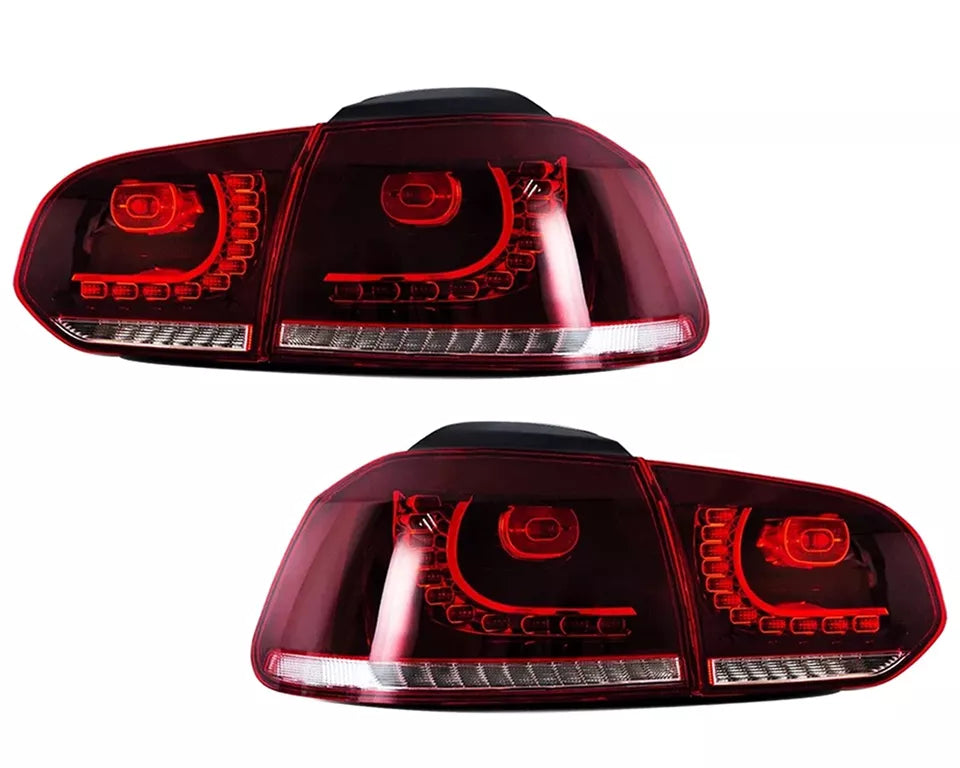 FOR VW GOLF MK6 LED R-DESIGN SEQUENTIAL SWIPE TAIL LIGHTS LAMP LAMPS SET PAIR