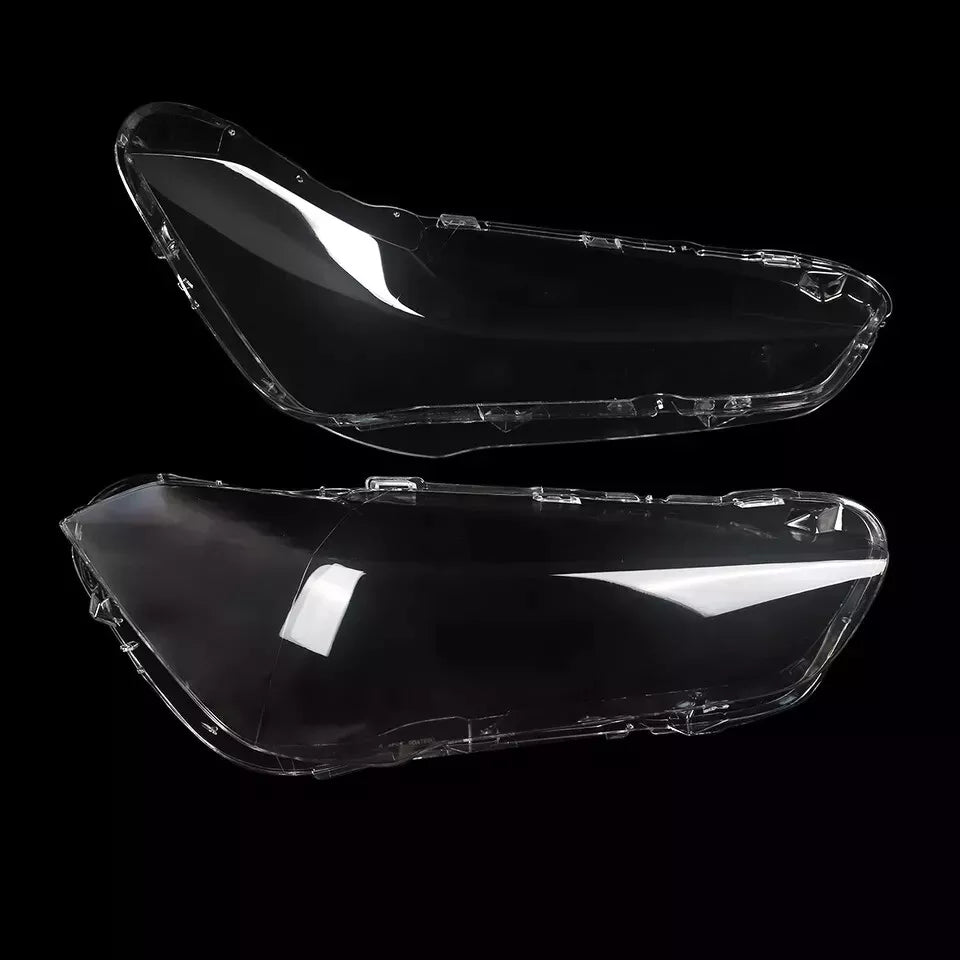 PAIR L+R SIDE FRONT HEADLIGHT LENS COVERS REPLACEMENT FOR BMW X1 F48 2016-2018