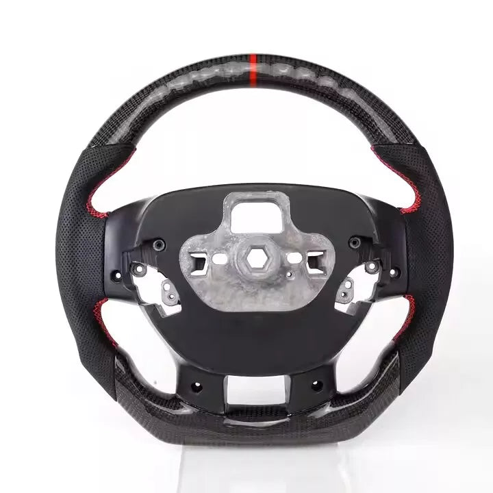 REAL CARBON FIBER LEATHER STEERING WHEEL FOR FORD RANGER RAPTOR PX2 PX3 FACELIFT