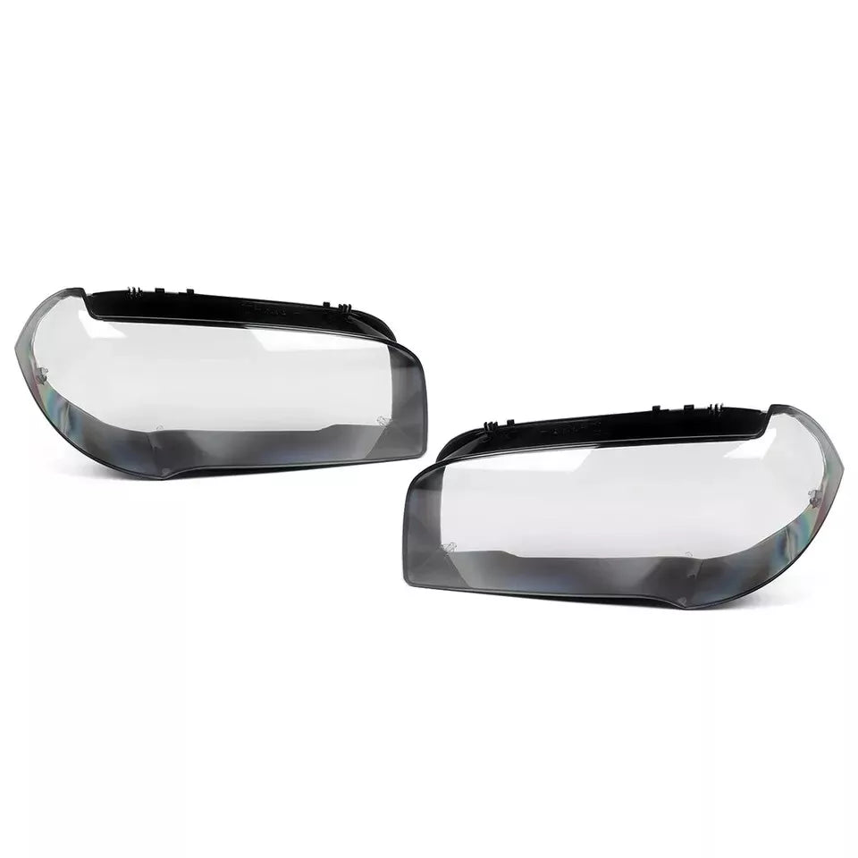 PAIR FRONT HEADLIGHT LENS REPLACEMENT COVER LEFT RIGHT FOR BMW X3 E83 2004-2010