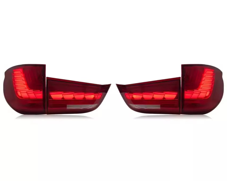 GTS FULL LED PAIR RED ANIMATION TAIL LIGHTS LIGHT LAMP FOR BMW X5 F15 2013-2018