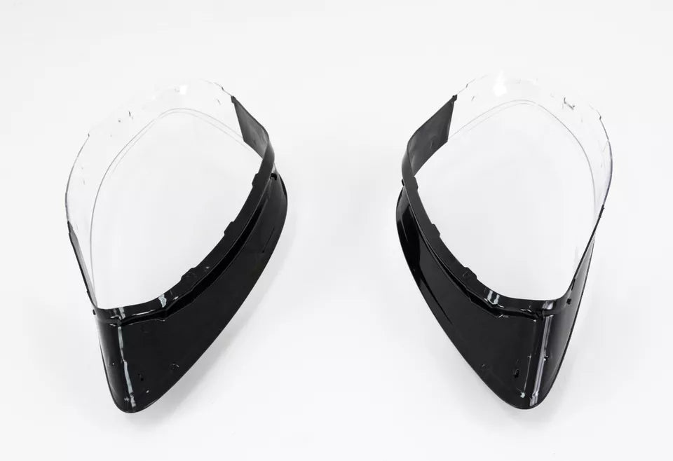 LEFT RIGHT SIDE PAIR HEADLIGHT LENS COVER LAMP FOR PORSCHE CAYENNE 958 2018-2022