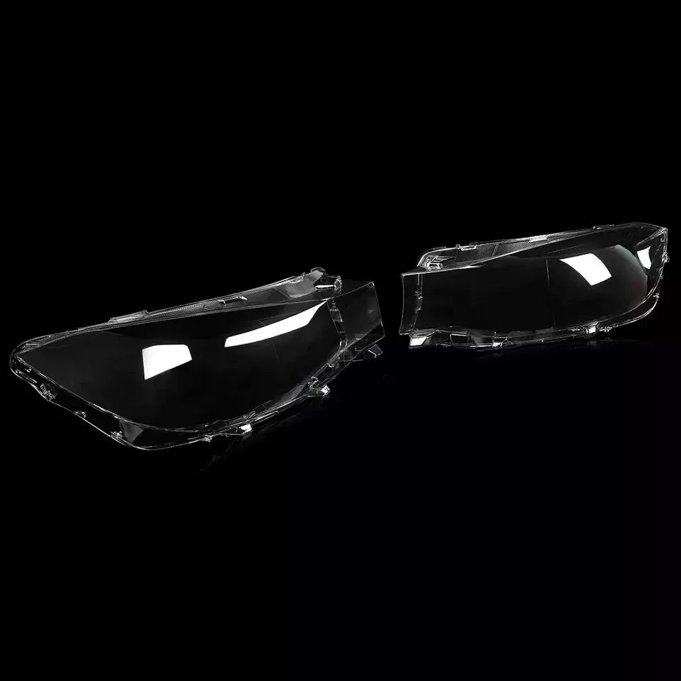 PAIR FOR BMW 3 GT F34 16-20 LCI HEADLIGHT HEADLAMP PLASTIC LENS COVER LEFT+RIGHT
