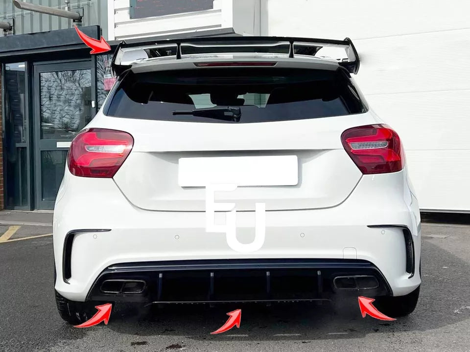 FOR MERCEDES A CLASS W176 A45 LOOK BODYKIT BODY KIT AERO REAR DIFFUSER SPOILER
