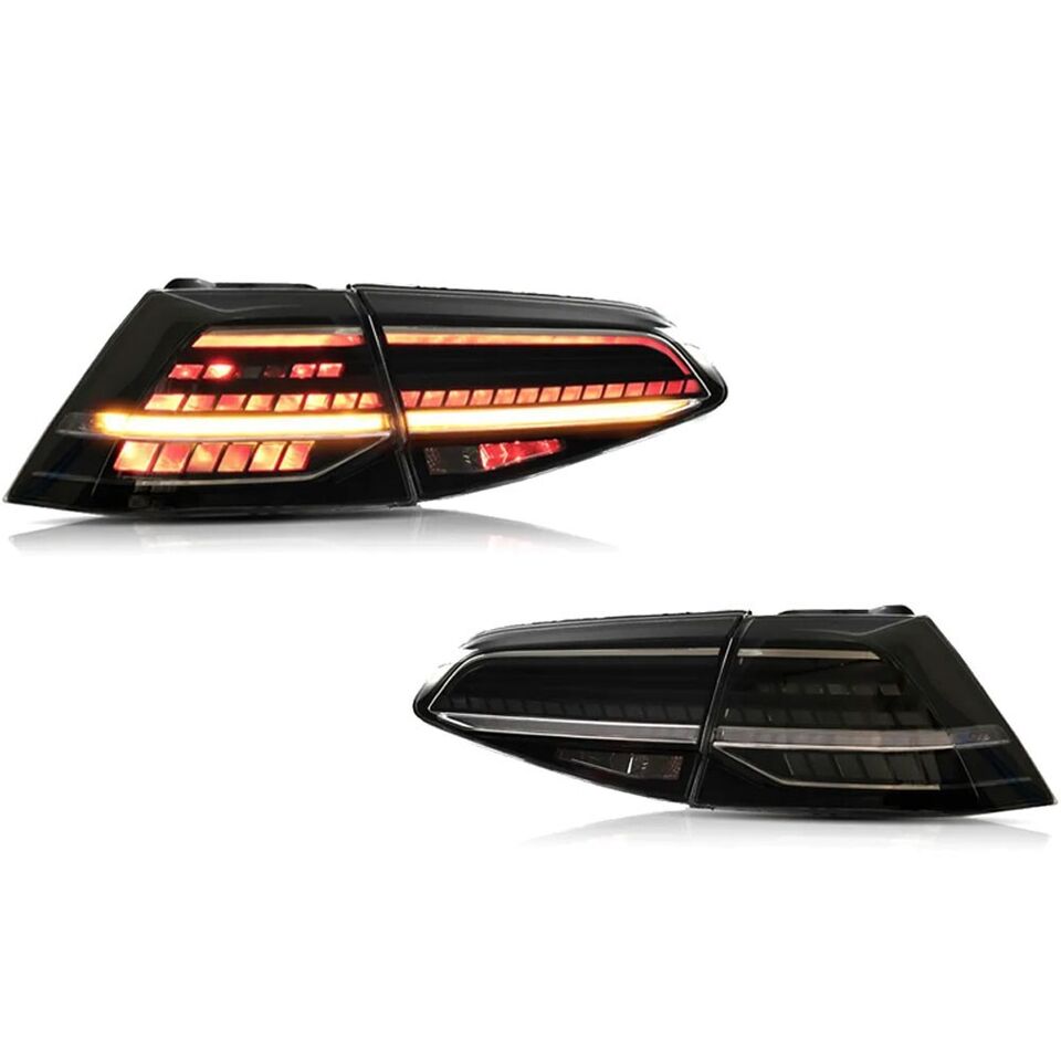 SMOKED REAR TAIL LIGHT LAMP FOR VW GOLF MK7 GTI MK7.5 SMOKED W/SEQUENTIAL 13-20