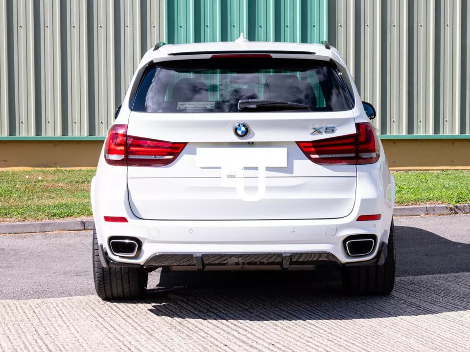 FOR BMW X5 F15 M SPORT REAR DIFFUSER LIP SPLITTER VALANCE CARBON LOOK 2013-2018
