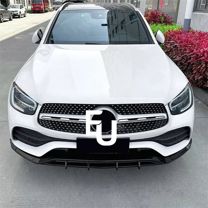 FOR MERCEDES BENZ GLC C253 X253 AMG LINE FRONT SPLITTER BUMPER LIP GLOSS 19-22