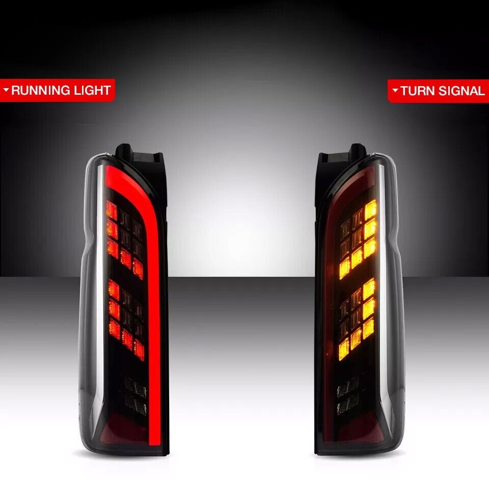 SMOKED SEQUENTIAL DYNAMIC REAR TAIL LAMP LIGHT FOR TOYOTA HIACE H200 2004–2019