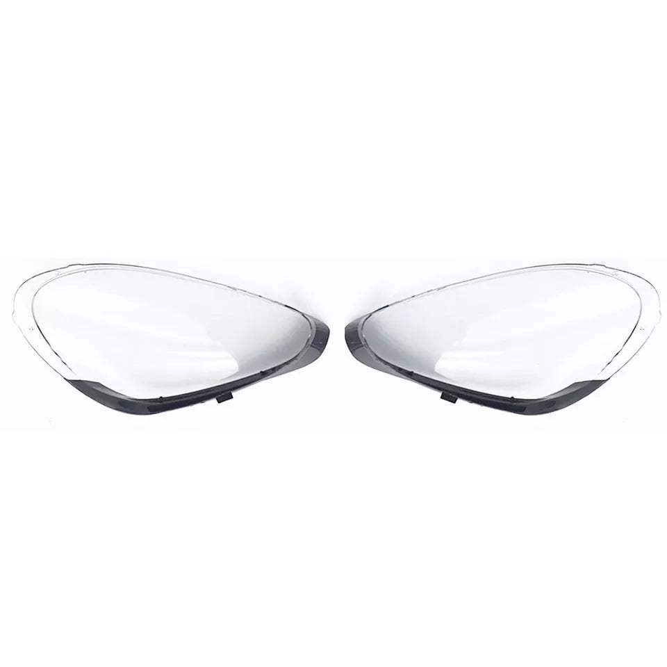 LEFT RIGHT SIDE PAIR HEADLIGHT LENS COVER LAMP FOR PORSCHE CAYENNE 958 2015-2018