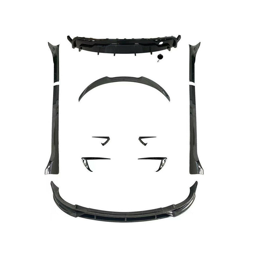 FOR TESLA MODEL Y BODYKIT BODY KIT FRONT LIP DIFFUSER SIDE SKIRT GLOSS BLACK 21+