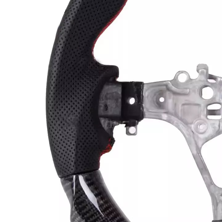 FOR TOYOTA REVO HILUX 4X4 2015 ONWARD REAL CARBON FIBER LEATHER STEERING WHEEL