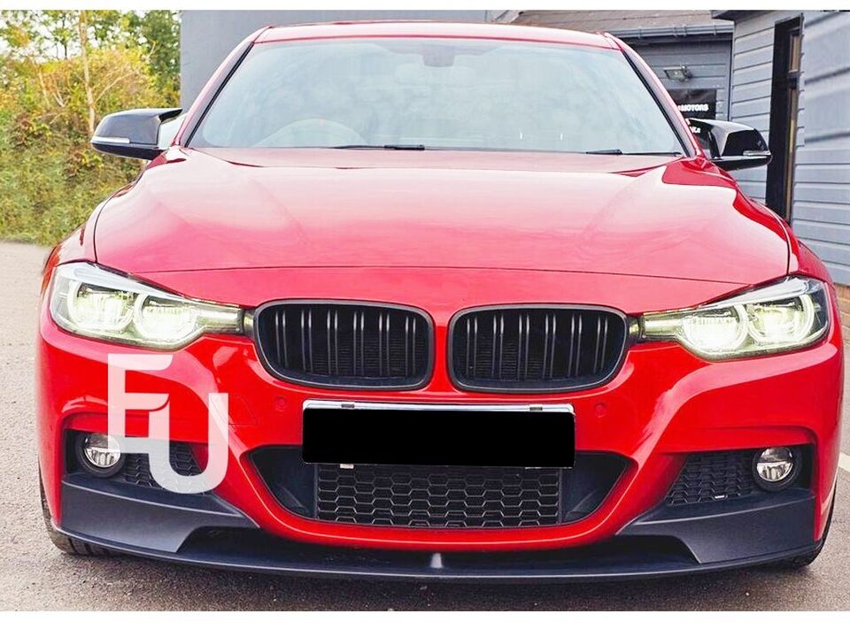M SPORT FRONT BUMPER SPLITTER LIP FOR BMW 3 SERIES F30 F31 MATTE BLACK 2012-2018