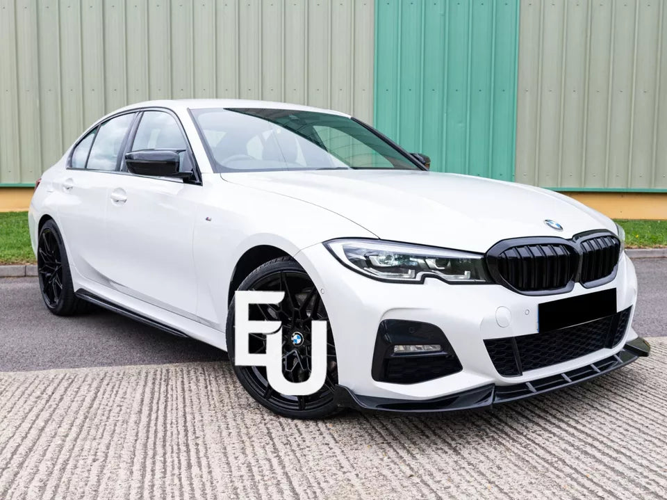 FOR BMW 3 SERIES G20 G21 SIDE SKIRT EXTENSION LIP BLADE MP STYLE GLOSS BLACK 18+