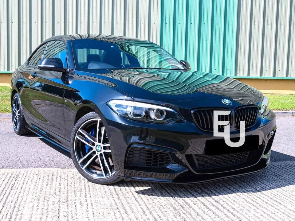 FOR BMW 2 SERIES F22 F23 FRONT SPLITTER LIP VALANCE SPOILER GLOSS BLACK 2014-2021