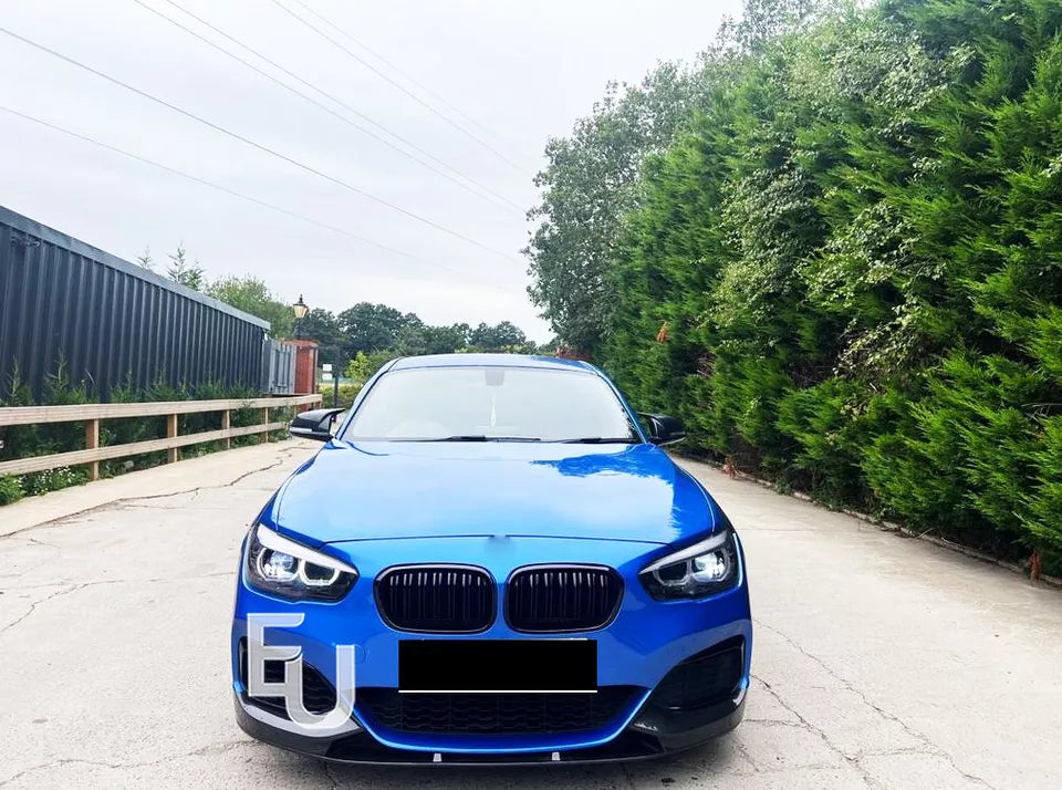 FOR BMW 1 SERIES F20 F21 LCI FRONT SPLITTER LIP MP STYLE GLOSS BLACK 2015-2018
