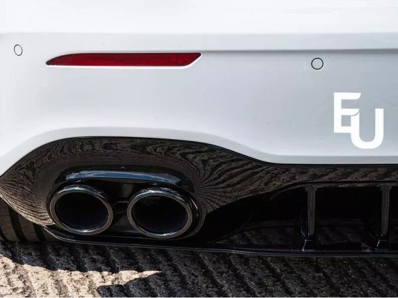 FOR MERCEDES A CLASS HATCH REAR BUMPER DIFFUSER &TAILPIPES W177 A45 AMG LOOK 19+