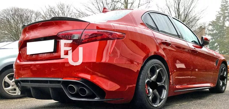 FOR ALFA ROMEO GIULIA V STYLE GLOSS BLACK REAR BOOT TRUNK SPOILER WING 2015 ON