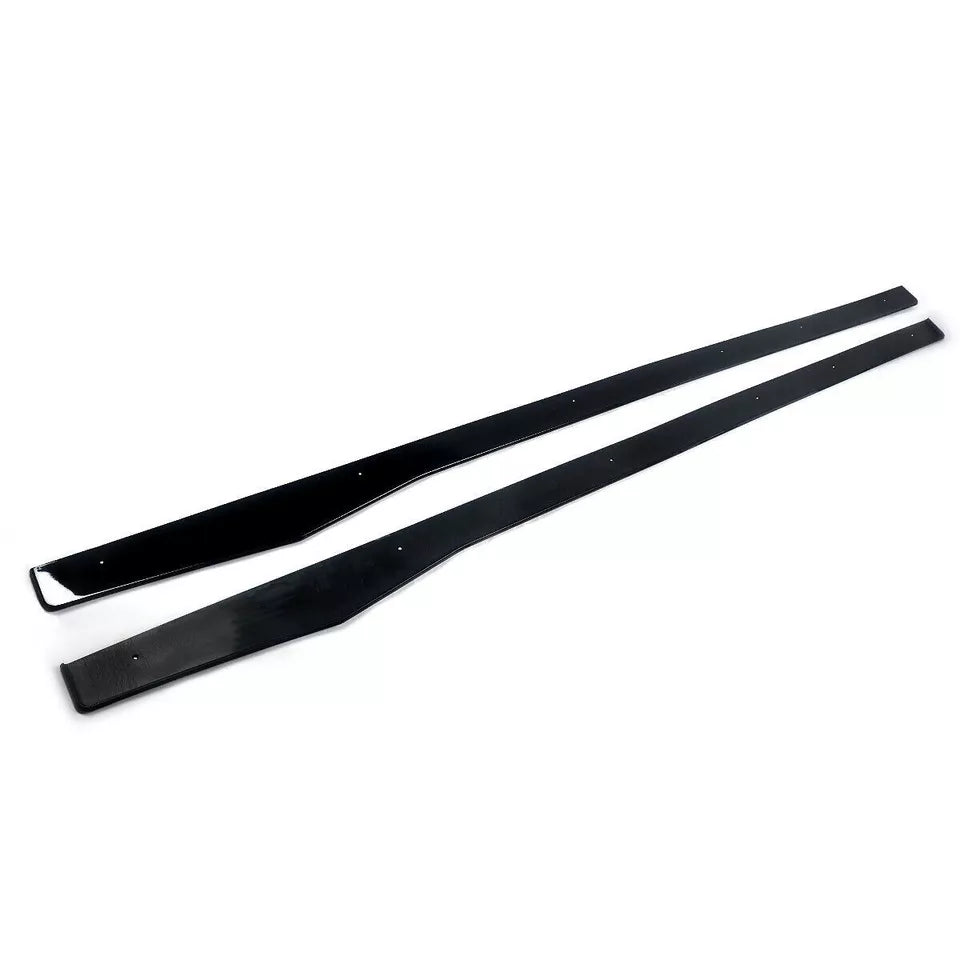 FOR MERCEDES A CLASS W176 AMG STYLE SIDE SKIRT EXTENSION BLADE GLOSS BLACK 2015+