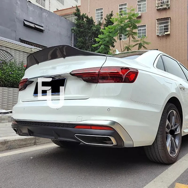 FOR AUDI A4 B9 SEDAN 2016-2020 TRUNK SPOILER WING GLOSS BLACK R STYLE