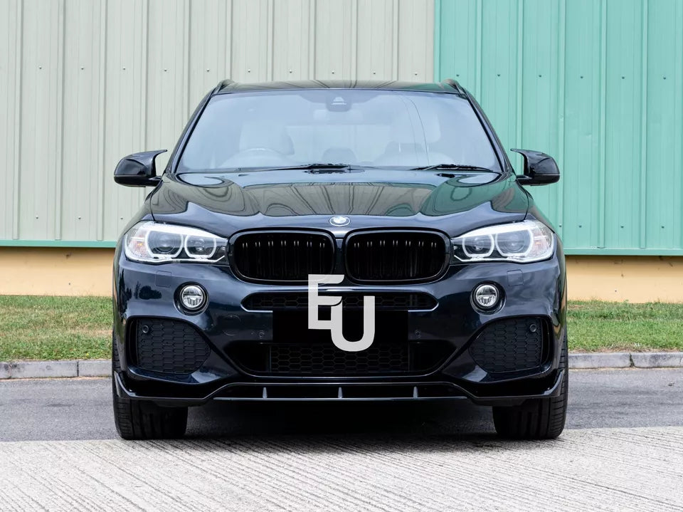 FOR BMW X5 F15 M SPORT FRONT BUMPER SPLITTER LIP SPOILER KIT GLOSS BLK 2013-2018