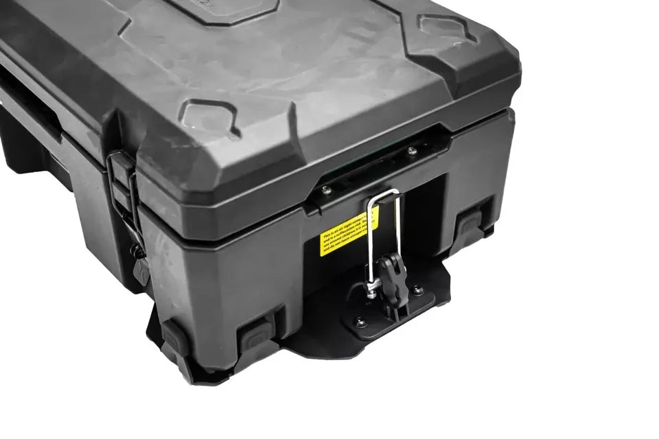 90 LITRE UNIVERSAL TOOL STORAGE CARGO BOX WITH BRAKETS ROOF RAILS RACK 127 CM