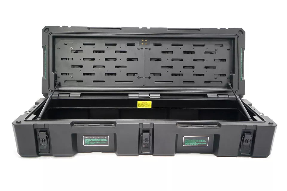 FOR CARGO TOOL STORAGE BOX INSIDE STEEL PLATE ROOF PLATFORM RACK RAILS BAR BLACK