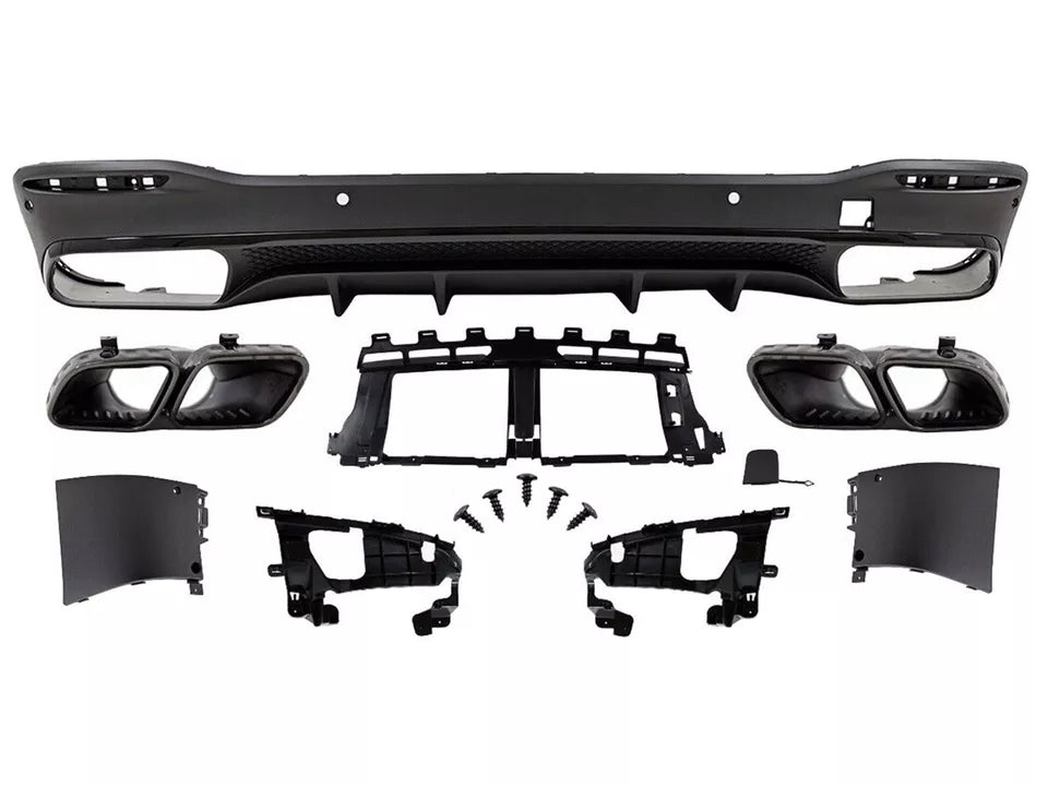 REAR DIFFUSER & BLACK TAILPIPEPS FOR MERCEDES GLE ML V167 W167 GLE63 STYLE 2019+