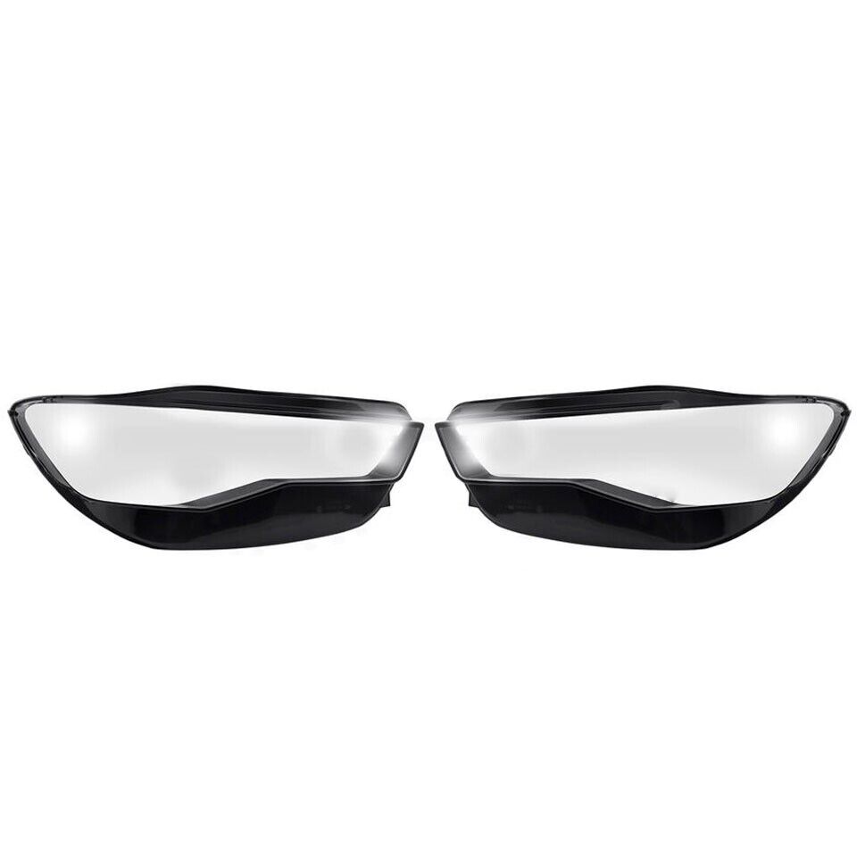 PAIR L+R HEADLIGHT LENS COVER LAMP SHADE REPLACEMENT FOR AUDI A6 C7 2015-2018
