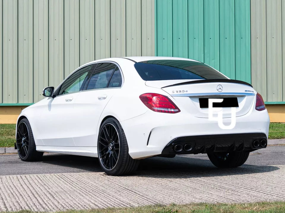 REAR DIFFUSER BUMPER AMG SEDAN FOR MERCEDES BENZ C CLASS W205 AMG C43 2015-2018