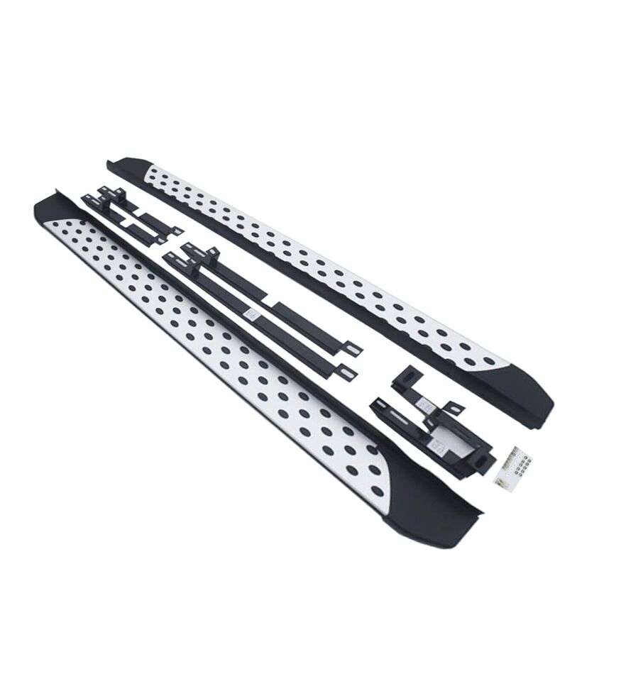 FOR NISSAN QASHQAI J11 SIDE STEPS RUNNING BOARDS SILVER NEW STYLE PAIR 2015+