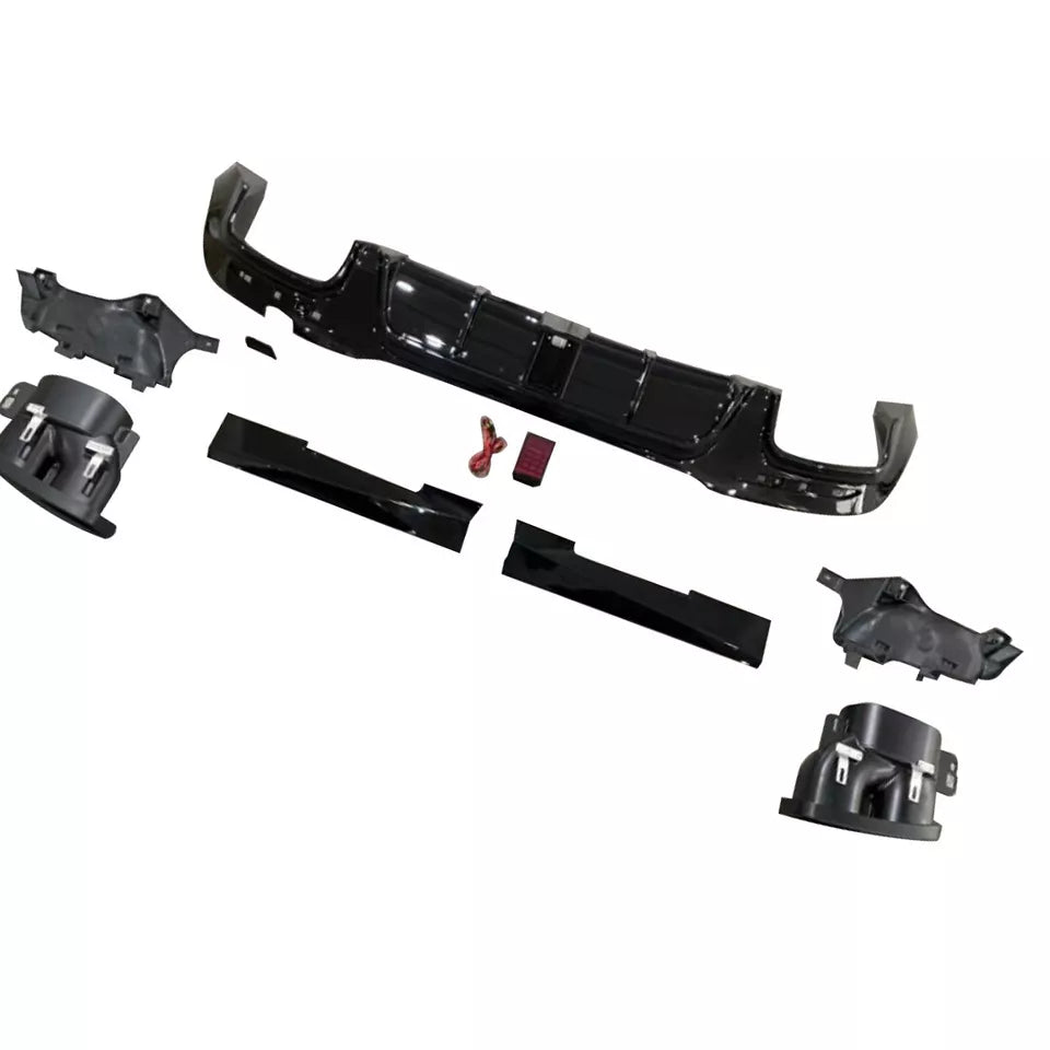 FOR MERCEDES S CLASS W222 S63 B STYLE AMG REAR DIFFUSER TAILPIPE 2017+ FACELIFT