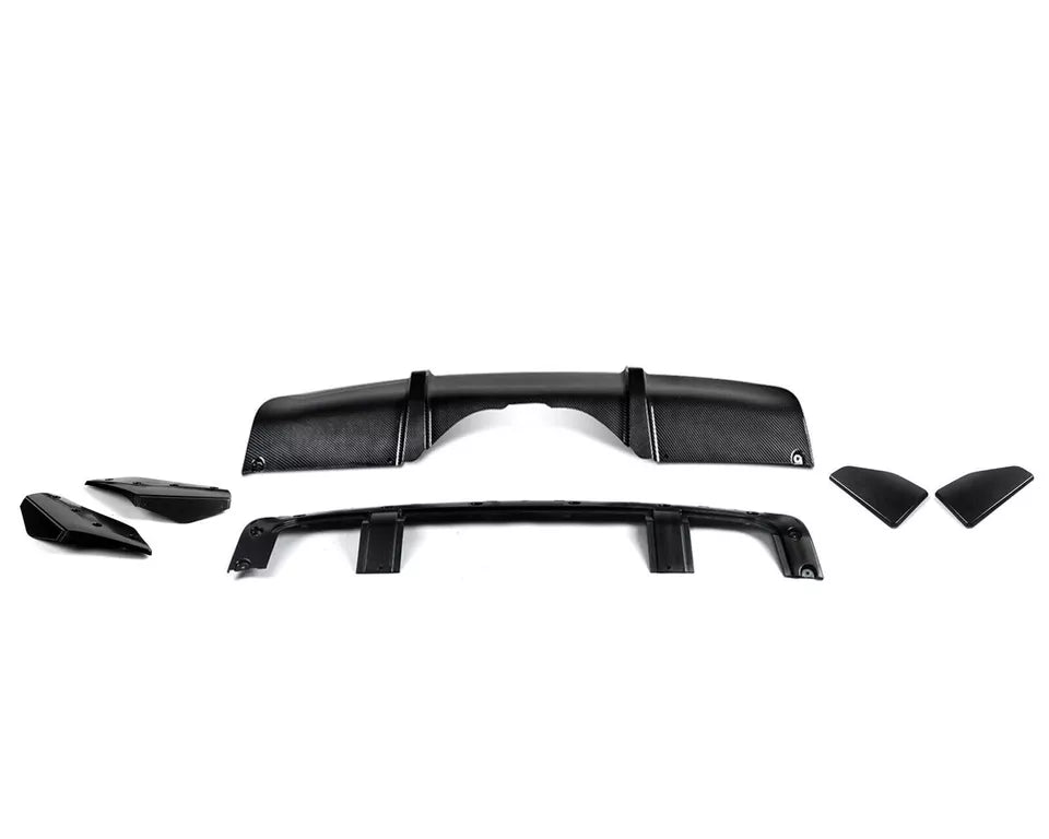 FOR BMW X5 F15 M SPORT REAR DIFFUSER LIP SPLITTER VALANCE CARBON LOOK 2013-2018