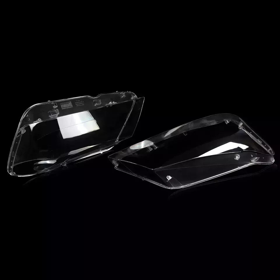PAIR LEFT RIGHT L+R HEADLIGHT HEADLAMP LENS SHELL COVER FOR BMW X3 F25 2010-2013