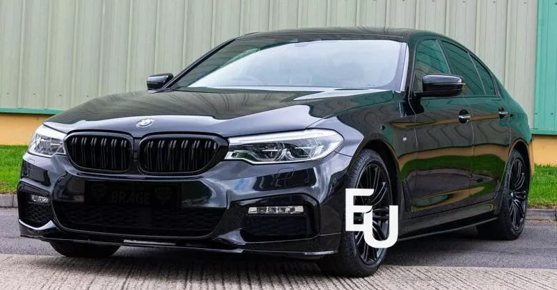 FOR BMW 5 SERIES G30 G31 F90 M5 M SPORT SIDE SKIRT EXTENSION BLADES GLOSS BLACK