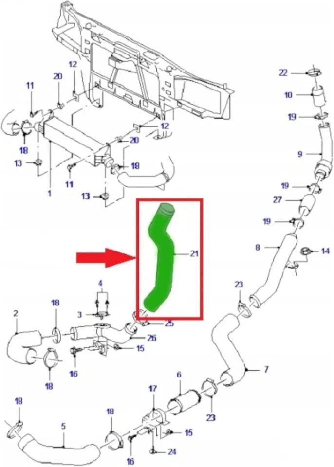 FOR FORD MONDEO MK3 2.0 2.2 TDCI EGR INTERCOOLER TURBO BOOST HOSE PIPE 1222831