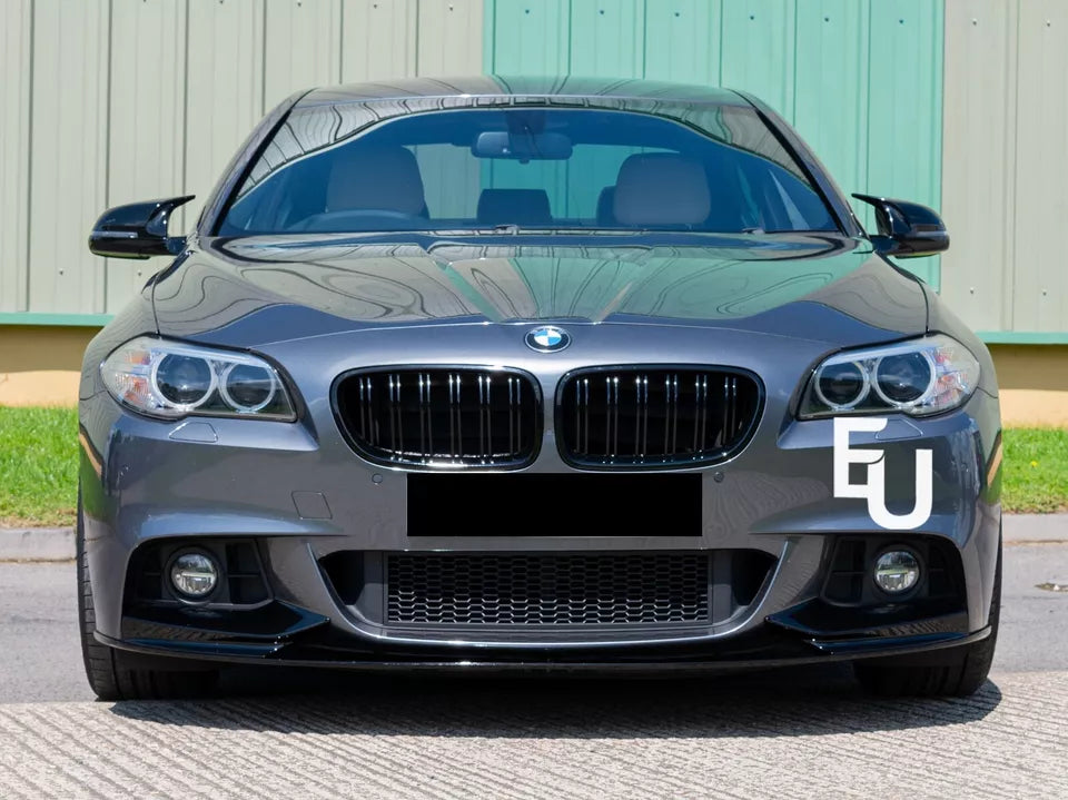 FOR BMW 5 SERIES F10 F11 FRONT BUMPER SPLITTER LIP M SPORT GLOSS BLACK 2010-16