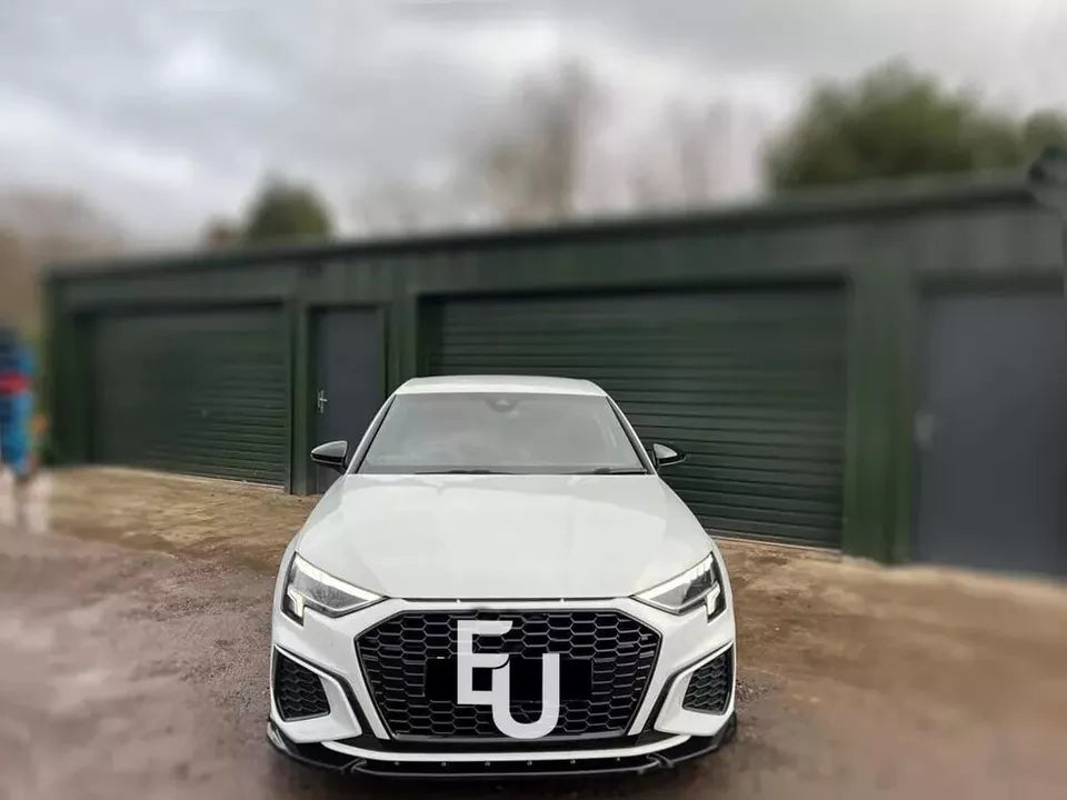 RS3 STYLE HONEYCOMB MESH FRONT GRILLE FOR AUDI A3/S3 8V FACELIFT GLOSS 2016-2019