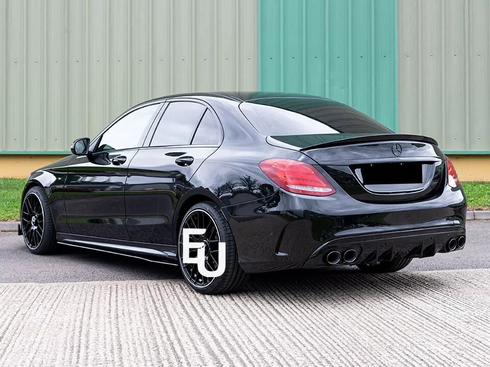 REAR DIFFUSER BUMPER AMG SEDAN FOR MERCEDES BENZ C CLASS W205 AMG C43 2015-2018