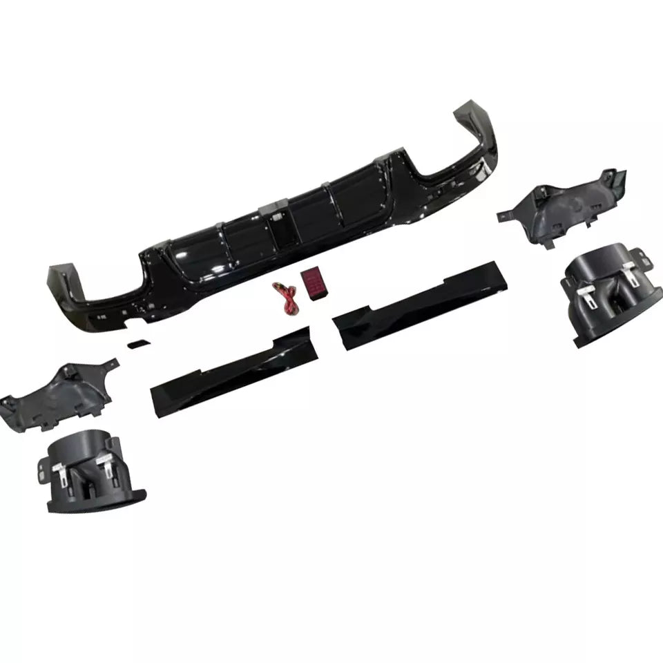 FOR MERCEDES S CLASS W222 S63 B STYLE AMG REAR DIFFUSER TAILPIPE 2017+ FACELIFT