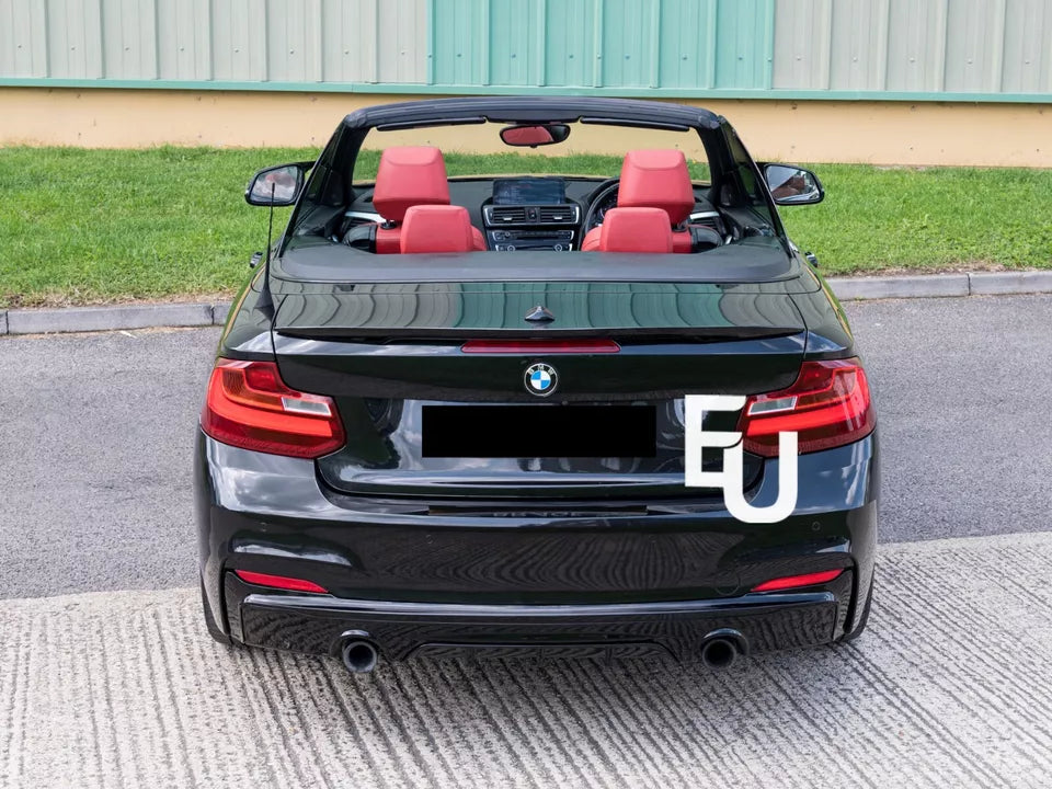 FOR BMW 2 SERIES F22 F23 REAR DIFFUSER M235i M240i LOOK GLOSS BLACK 2014-2021