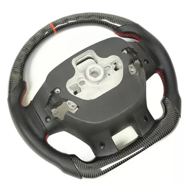 REAL CARBON FIBER LEATHER STEERING WHEEL FOR FORD RANGER RAPTOR PX2 PX3 FACELIFT