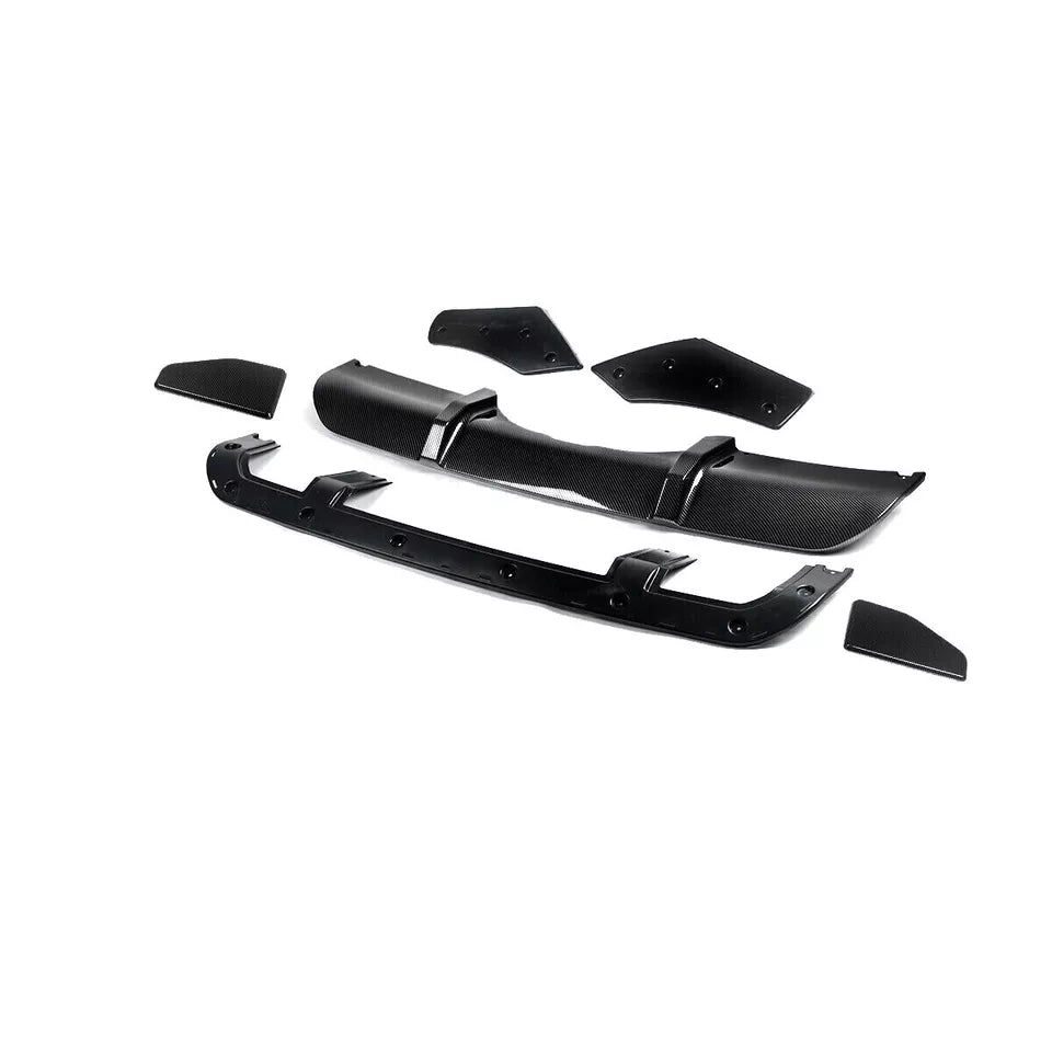 FOR BMW X5 F15 M SPORT REAR DIFFUSER LIP SPLITTER VALANCE CARBON LOOK 2013-2018