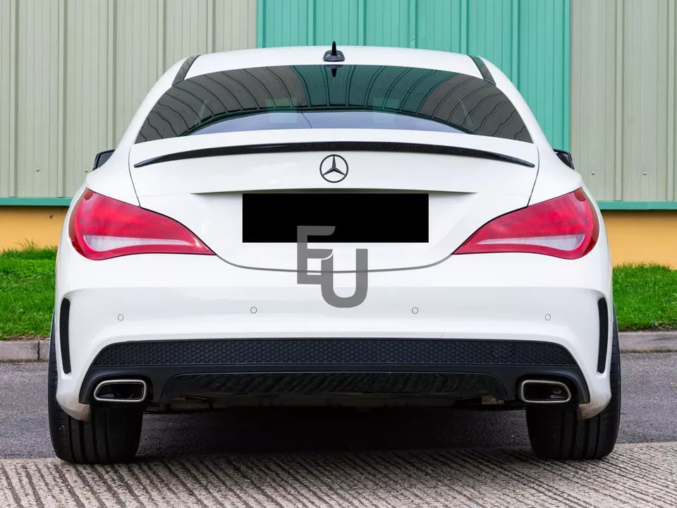 REAR TRUNK BOOT SPOILER LIP FOR MERCEDES CLA W117 C117 AMG STYLE WING GLOSS BLK