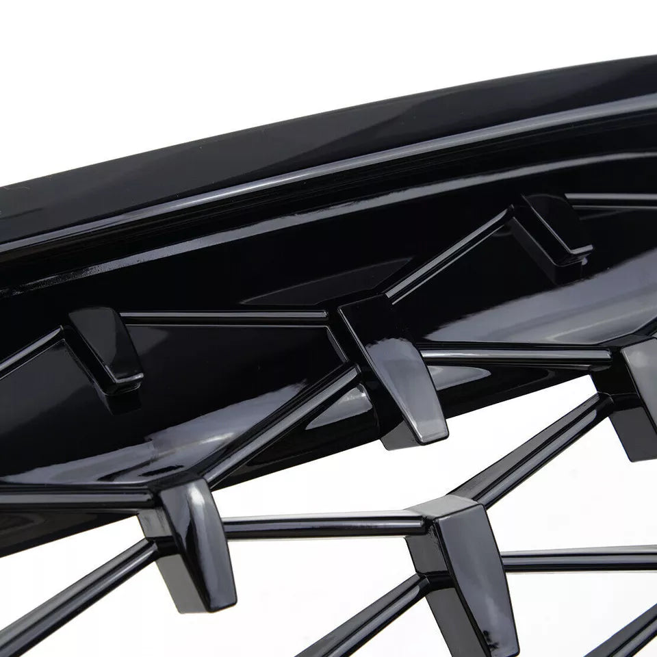 FOR BMW 3 SERIES E90 E91 SEDAN DIAMOND KIDNEY GRILL GRILLE FACELIFT 2009-2012