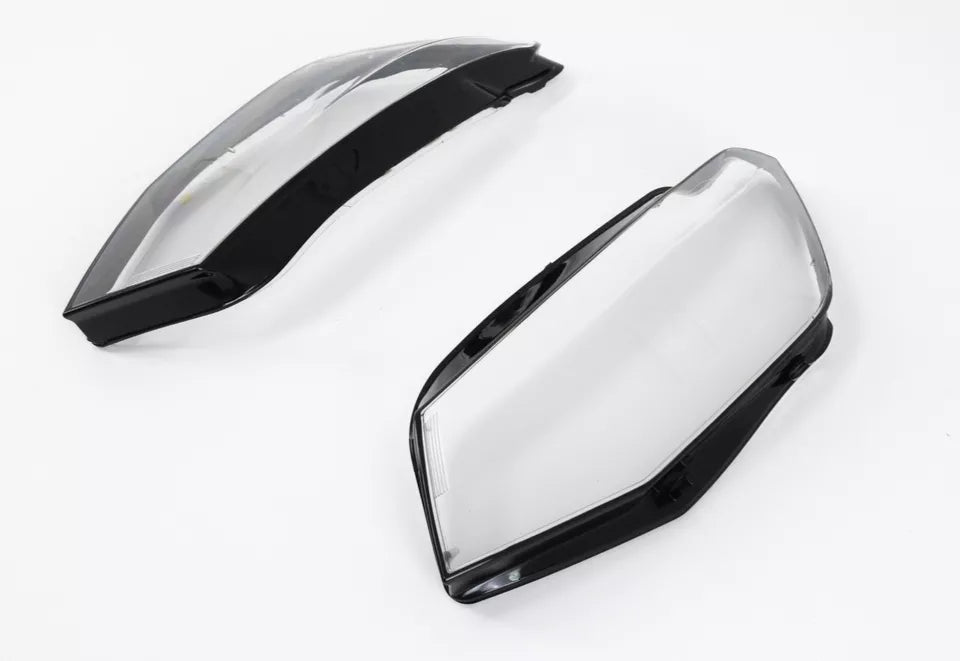 LEFT RIGHT SIDE PAIR SET HEADLIGHT LAMP LENS COVER FOR VW CADDY IV MK4 2015-2020