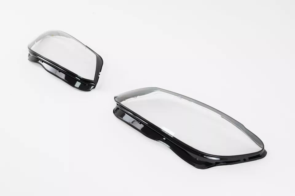 LEFT RIGHT SIDE PAIR HEADLIGHT LENS COVER LAMP FOR VW CADDY MK3 2010-2014