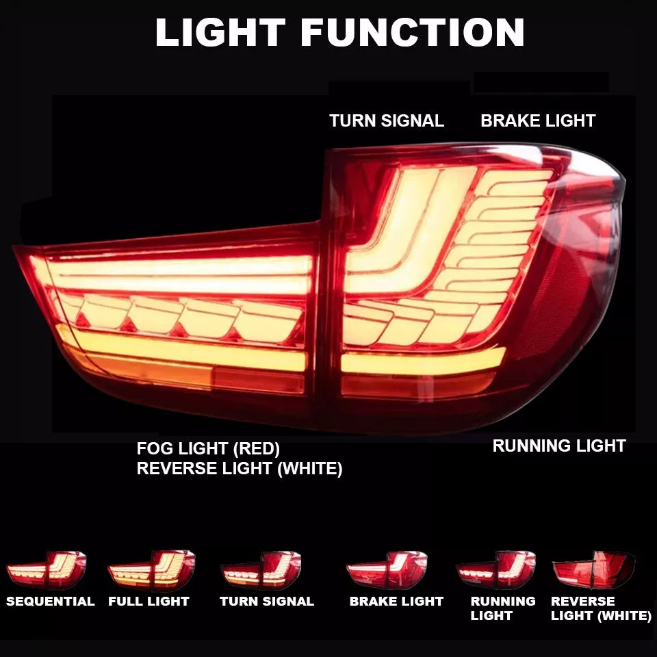 GTS FULL LED PAIR RED ANIMATION TAIL LIGHTS LIGHT LAMP FOR BMW X5 F15 2013-2018