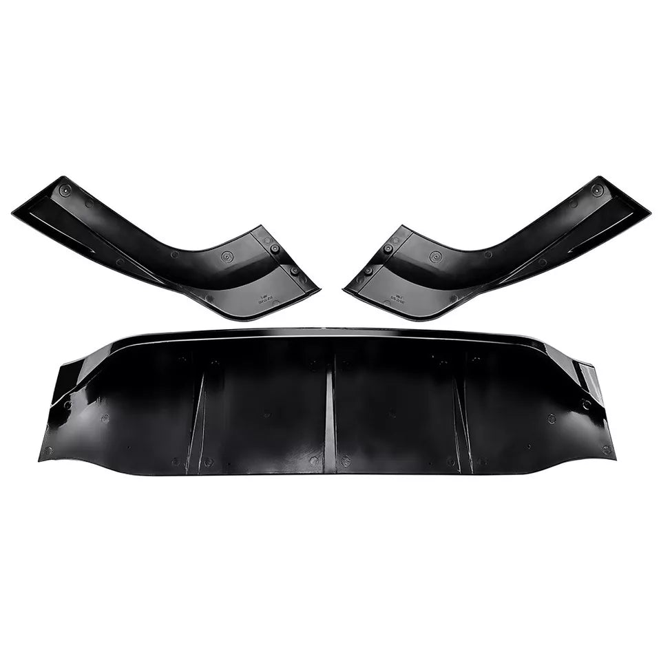 REAR BUMPER DIFFUSER FOR MERCEDES BENZ GLC COUPE C254 AMG LINE GLOSS BLACK 2023+