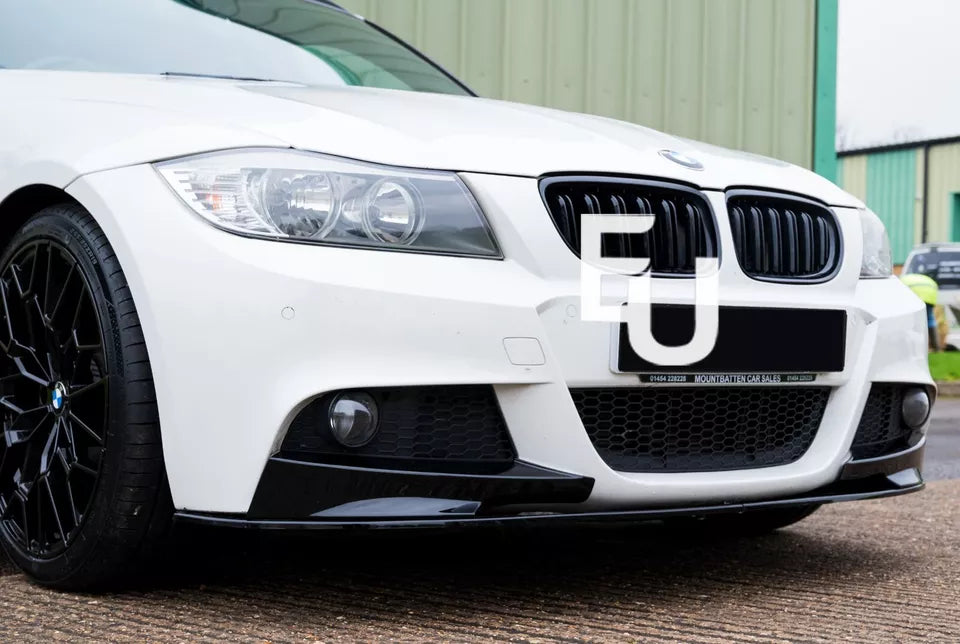 FOR BMW 3 SERIES E90 E91 E92 E93 M3 FRONT SPLITTER SPOILER LIP GLOSS BLACK 07-13